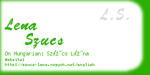 lena szucs business card